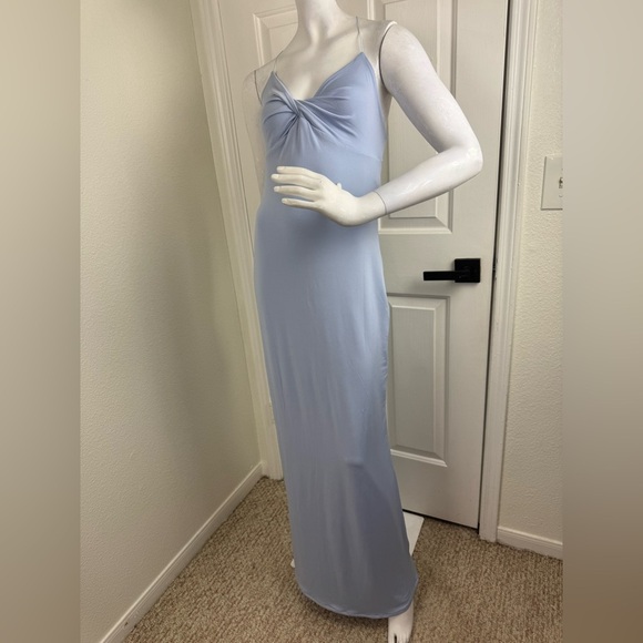 Meshki Blue Halter Gown for Weddings - Picture 3 of 13